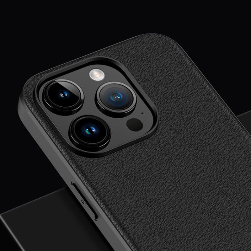 PU Leather+TPU Back Case for iPhone 15 Pro Max,Shockproof Phone Cover