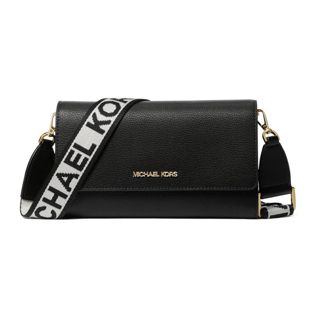 Michael Kors Jet Set Leather Shoulder Bag, Crossbody Bag Large Women's Black 35F2GTTC8L-0001