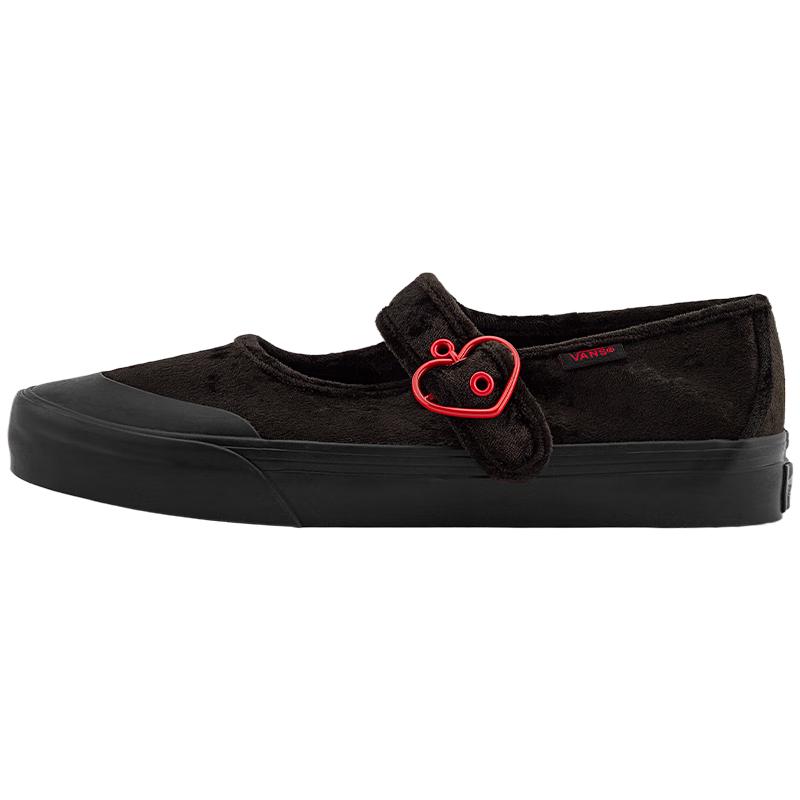 VANS Mary Jane Velvet Heart Buckle Shoes