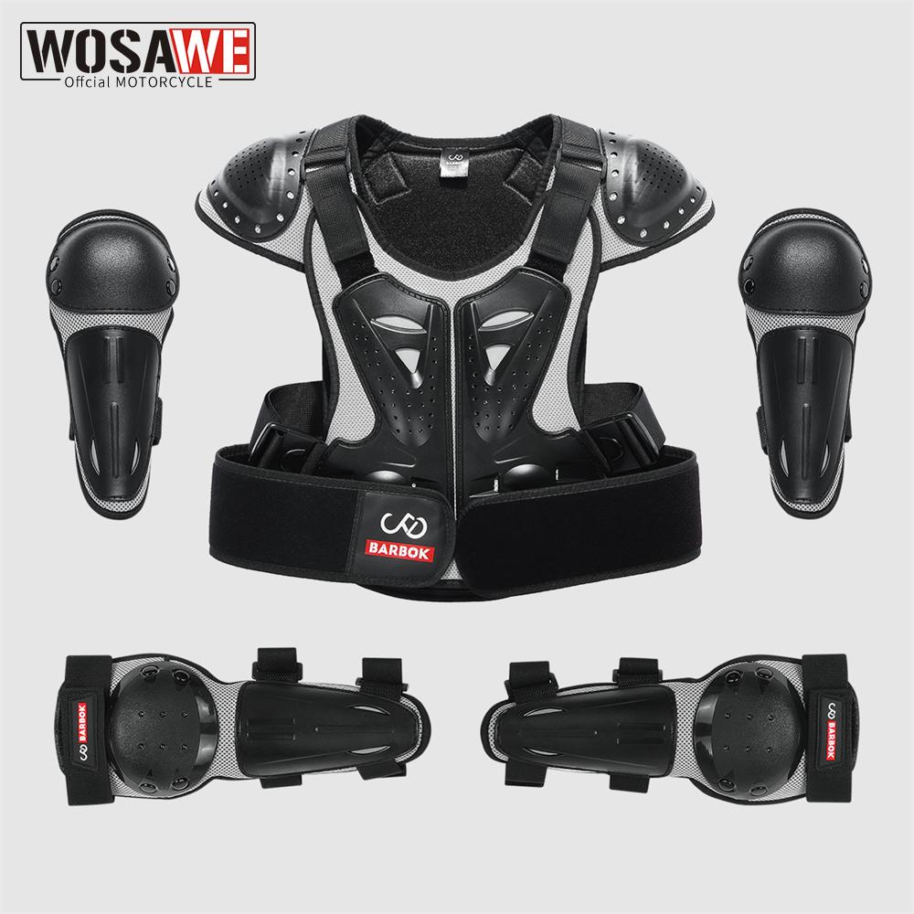 

Детские защитные комплекты для мотоциклов BARBOK, бронежилет, наколенники, налокотники, защитные приспособления