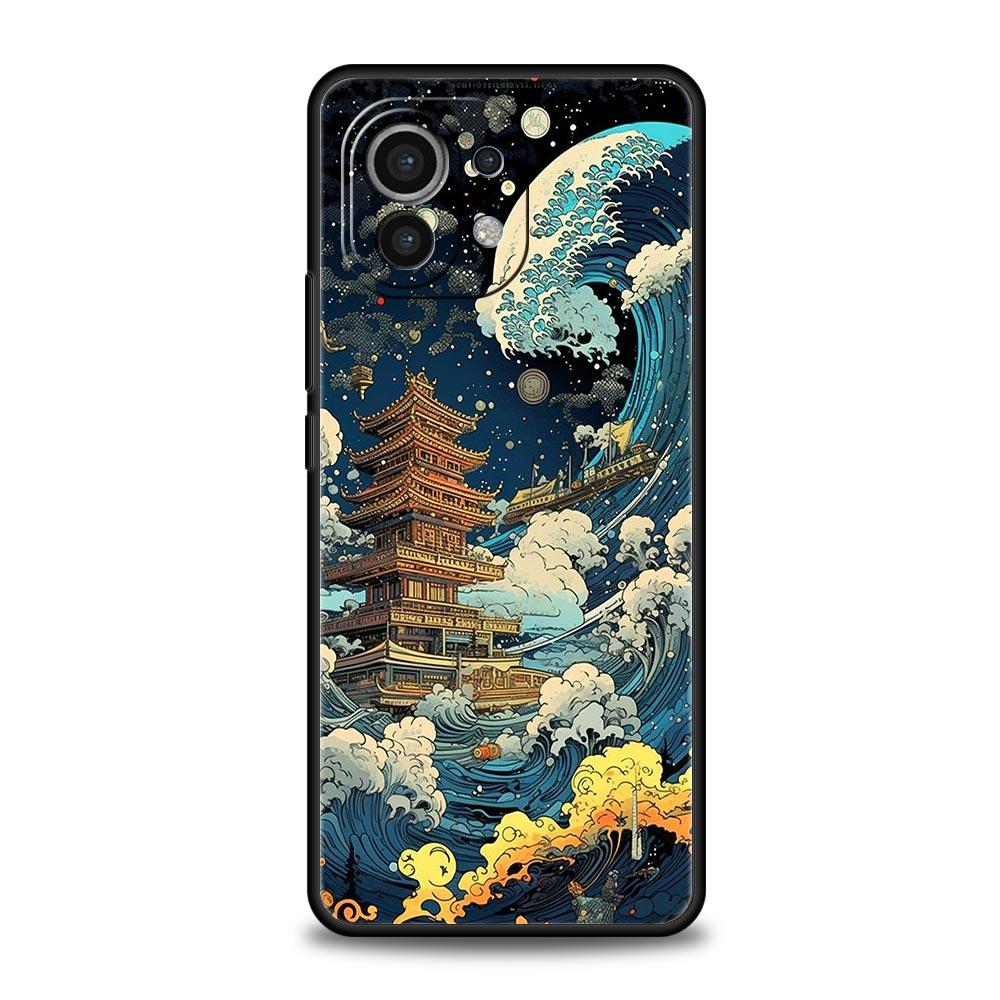 Phone Case For Xiaomi Mi 14 13 12 11 Lite 13T 12T 11x 11T 10T Pro 9T Note 10 Lite Soft Cover Japan The Great Wave Of Kanagawa