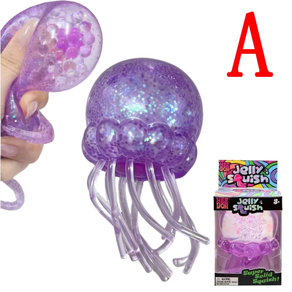 Glitzer Kraken Taba Squishy Zucker Stressball für Kinder Niedliche Tiere Knet-Fidget-Spielzeug Squishy Ozean Sensorisches Dekompressions-Geschenk