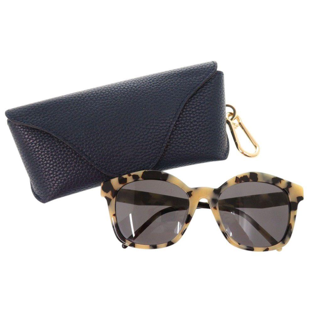Used Good Condition Loewe Logo LW40079U 53A Plastic Beige Sunglasses 0538 LOEWE