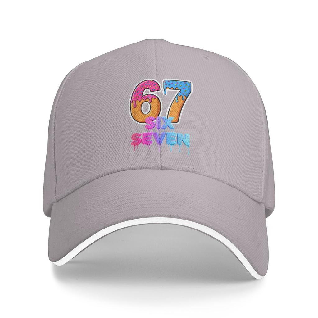 Six Seven Ice Cream Drip Gen Alpha Slang 6 7 Trending Meme Casual Baseball Cap Summer Trucker Hat Sunscreen Skate Snapback Cap
