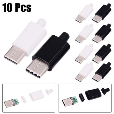 Typ C Stecker USB-Anschluss mit schwarzem oder weißem Gehäuse zum Löten auf Leiterplatten