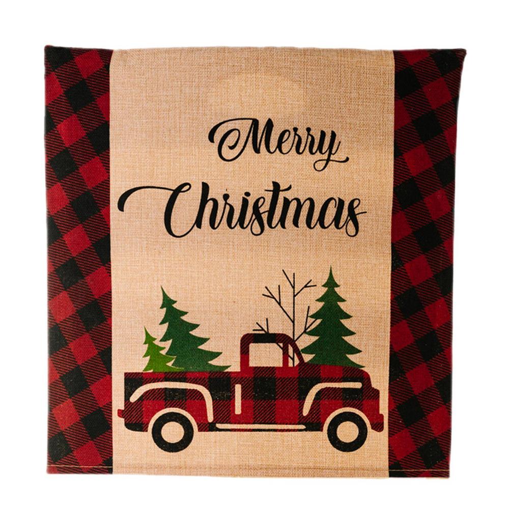 Christmas Chair Covers Alphabet Soft Fabric Festival Dining Chair Back Covers For Home Restaurant Printed Chair Protective Cover