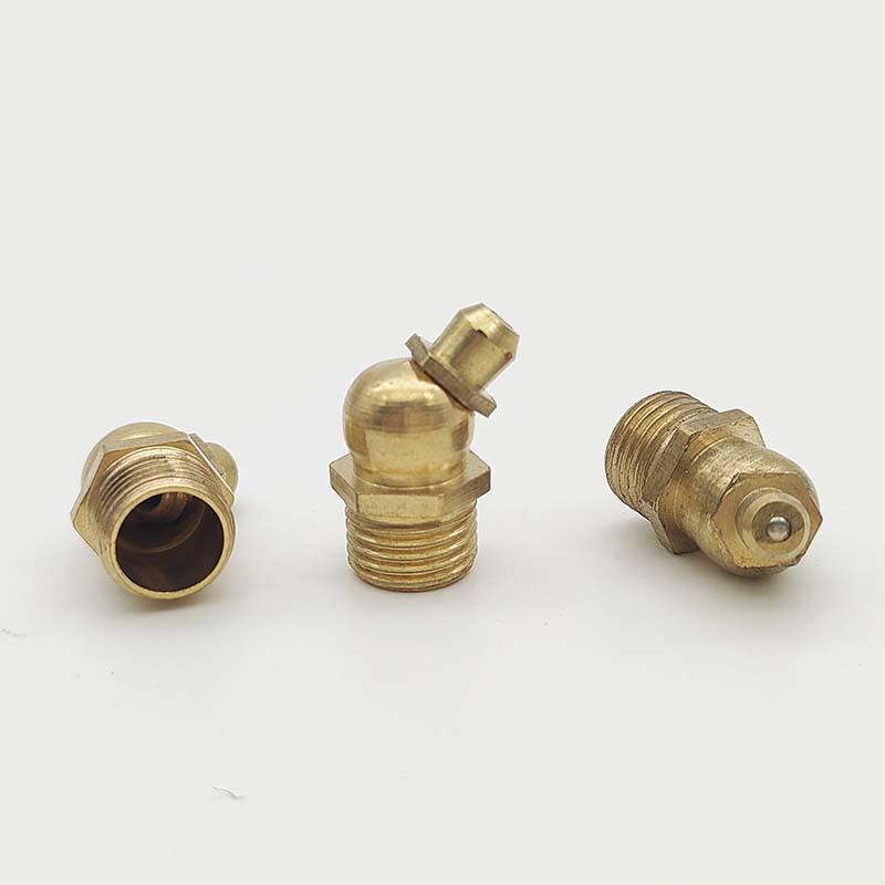 165-Piece Brass Grease Nipple Set - M6, M8, M10 Combination with Straight and Bent Oil Injection Cups