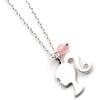 Sterling Silver Silhouette & Quartz Bead Charm Necklace