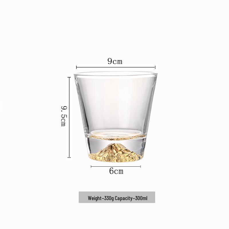 Japanese Glass Fuji Mountain Whiskey Glass 201-300ml