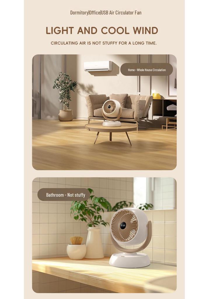 Portable Electric Fan for Home, Office, and Dorm - Powerful Air Circulation, Desktop Design