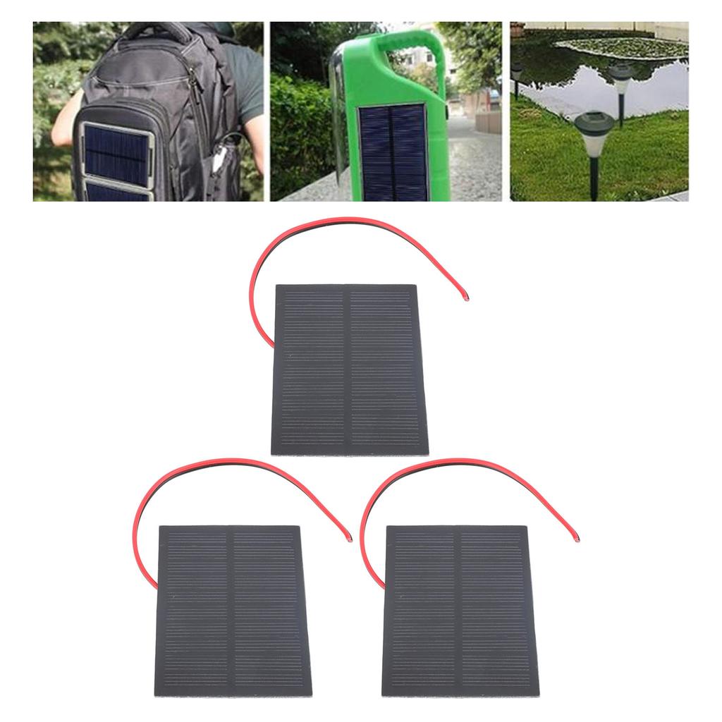 2W Small Solar Panel Kit, Monocrystalline Solar Cell,   Science Project, Light Phone  , with Cable, for School, Outdoor Activities