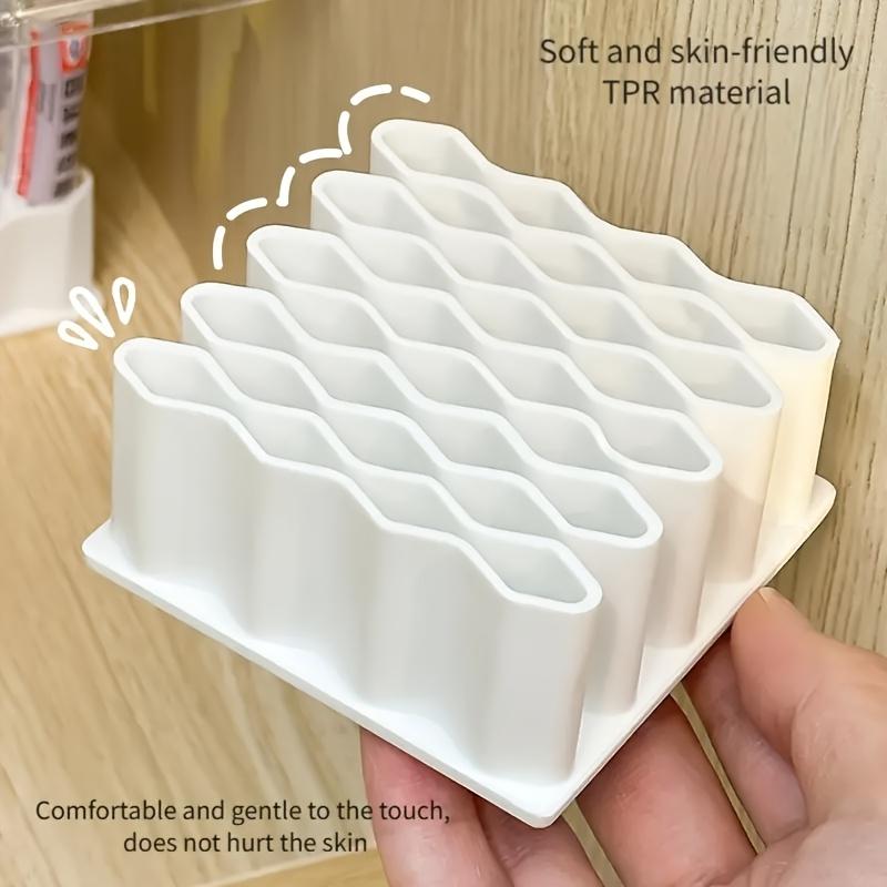 2pcs 32-Cell Grid Ointment Organizer, Divided Tube Medicine for Home Desktop Soft Cream Holder Glue Makeup Brush Sample Organizer