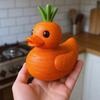 Vegetable Duck Figurine Tomato Carrot Mushroom Onion Potato Cabbage Pepper Duck Statue Resin Sculpture Home Office Decoration Ornament
