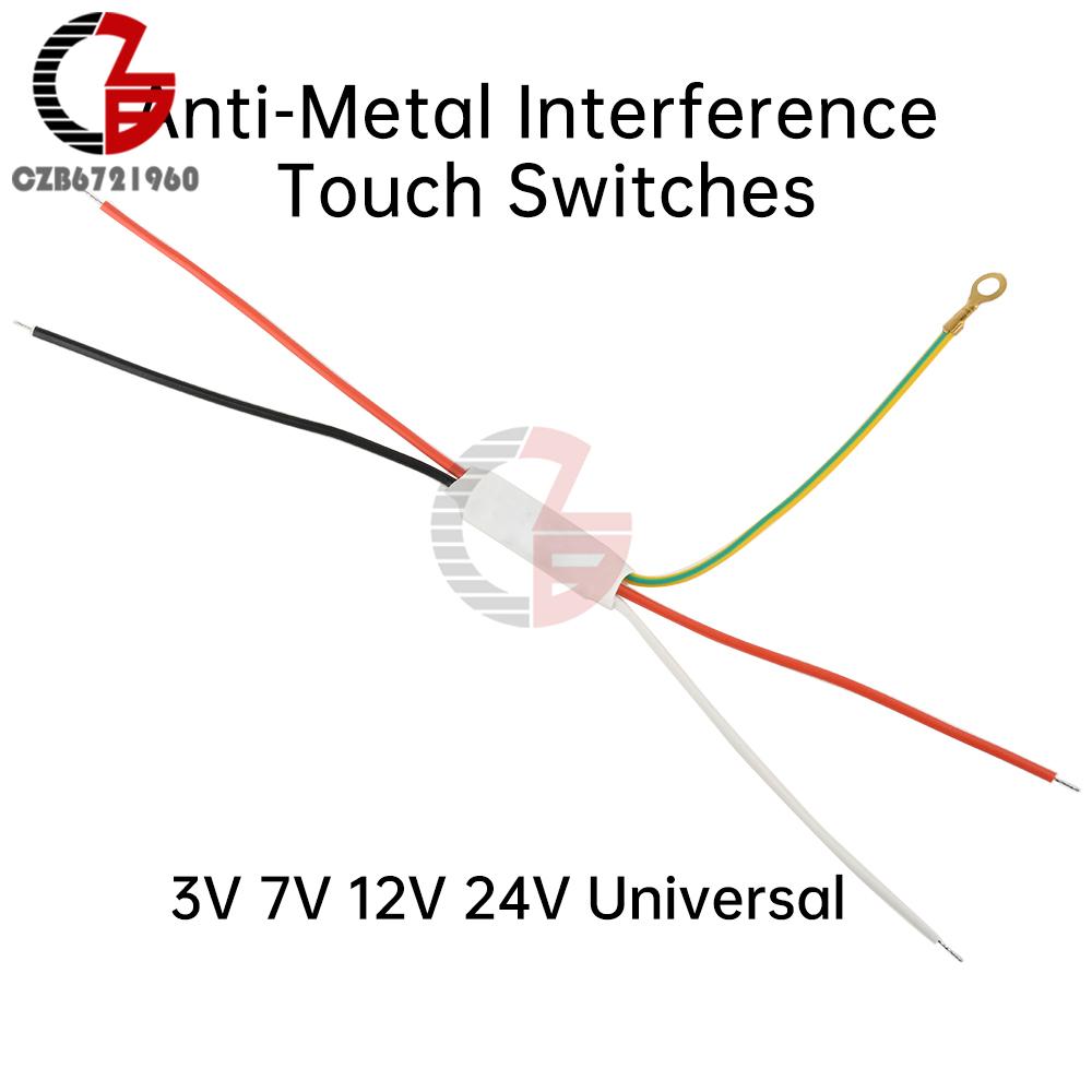 3.7V 5V 12V 24V Touch Sensor Switch DC 3-24V 1A 3A Dimmable Metal Touch Switch Driver Module for Table Lamp LED Strip Lamp
