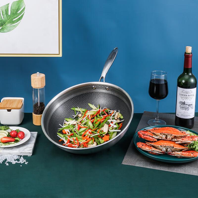 Kangbach 316L Stainless Steel Honeycomb Wok
