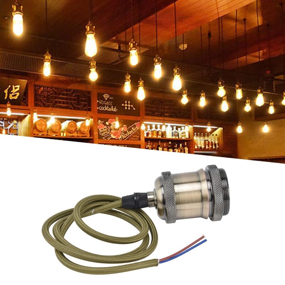 100-240V Vintage Pendant Light 1m Pendant Socket Easy Lamp Holder with Cord  Bedroom