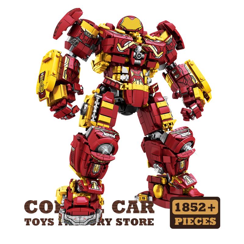 Non-Toxic Giant Robot Combat Armor Building Blocks Diy Kit Mecha Hero Moc Bricks 3D Model Action Figures Toy Adult Children Birthday Gifts