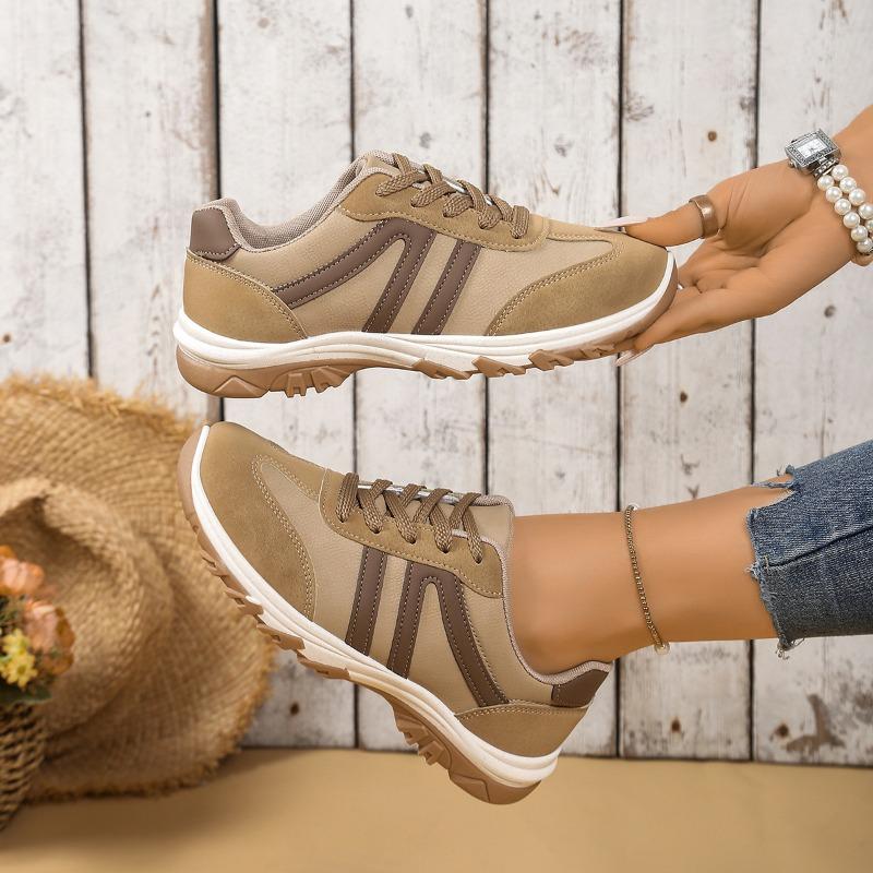 

Large size casual sports shoes women s autumn new casual women s shoes comfortable flat bottom round head lace-up single shoes 36