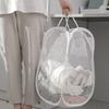 1PC Foldable Mesh Laundry Basket Toy Organizer Bag Collapsible Clothes Baskets for Dorm, Bathroom & Travel