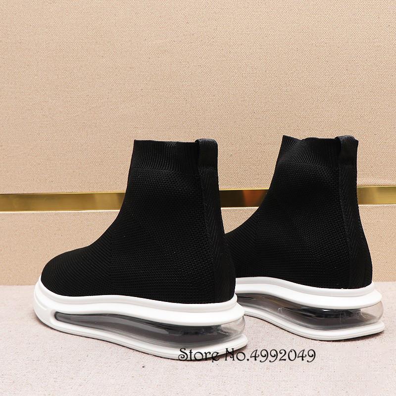 Fashion Luxury Designer Men Air Knit Mesh Breathable Casual Stocks Shoes Sports Walking Out Of Off  Sneakers Zapatos Hombre Ankle Boots