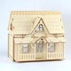 3D Wooden House Model with Porch - DIY Handmade Building Toy for Girls