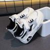2025 Autumn New Children's Leather Sneakers Academy Style Boys Middle Children's Little White Shoes Girls' Casual Shoes