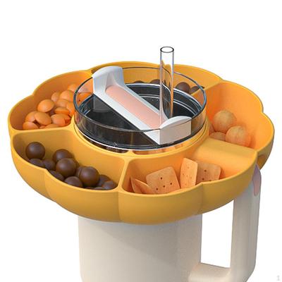 Multi-Compartment Silicone Snack Tray for