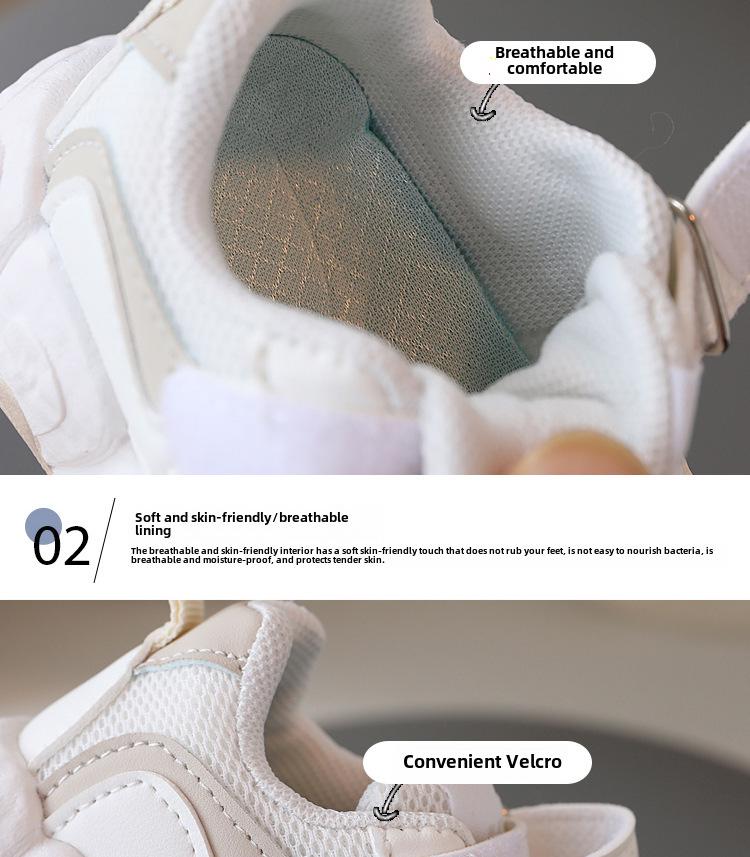 Boys' Non-Slip Soft Bottom Sports Shoes for Toddlers, 1-5 Years, Breathable Mesh, Spring/Autumn Trendy Toddler Shoes.