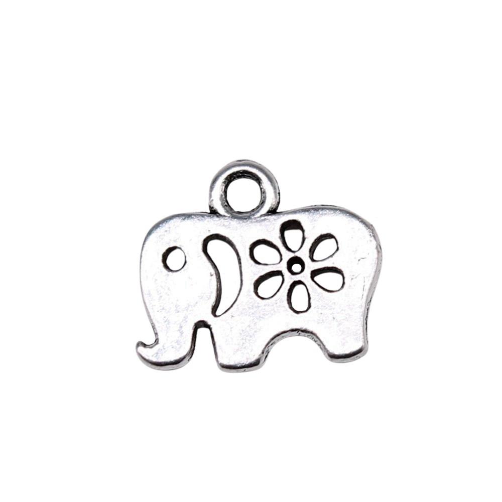 Antique Style Elephant Charms Metal Animal Pendants For DIY Jewelry Keychain Bag Accessories