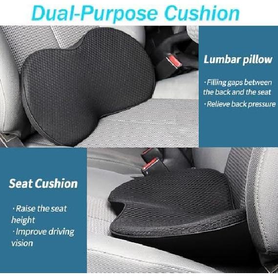 Wedge Car Seat Cushion, Memory Foam Car Truck Coccyx Seat Pillow For Driving - Sciatica And Back Pain Relief - Heightening Wedge Cushions For Car