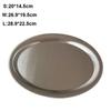 New Stainless Steel Cake Tray Oval Silver Dessert Plate Minimalist Multi-Size Dinner Plate Home Decoration