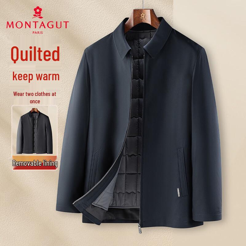 

MONTAGUT Men s Windproof Warm Padded Jacket with Removable Liner 2XL