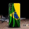 Brazil Flag Silicone Case For Samsung S23 Ultra S24 5G S21 S20 FE Back Cover Galaxy S22 s23 S24 S10 Plus Case Brazilian Football