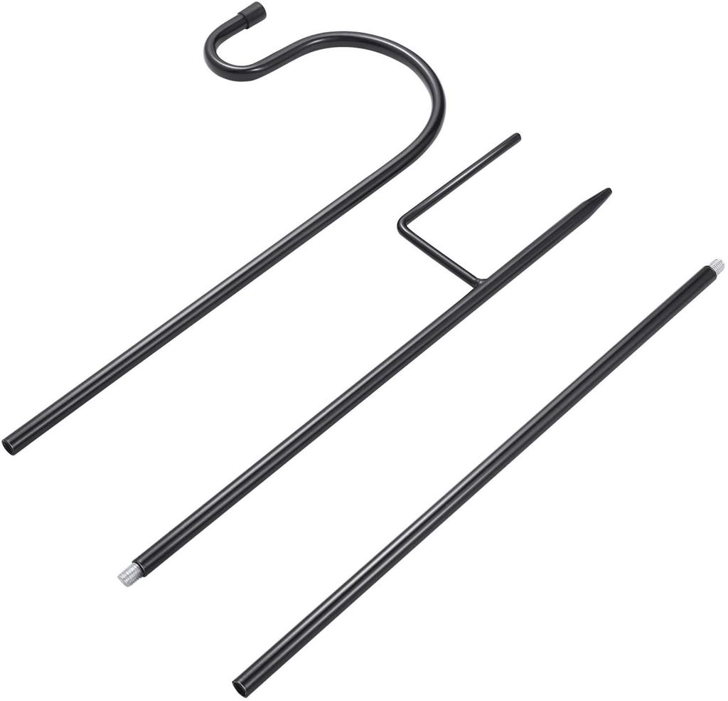 Rust-Proof Outdoor Shepherd Hook: Detachable Iron Craft for Yard and Garden