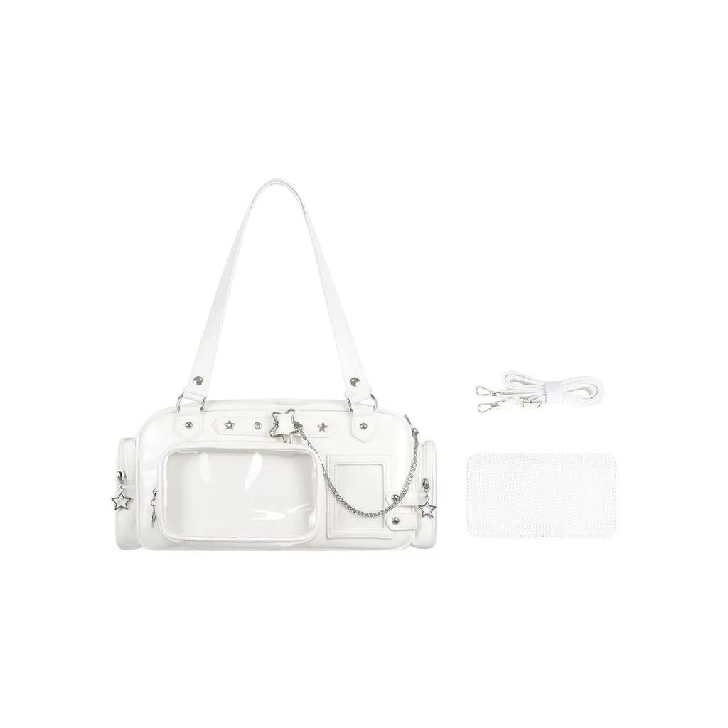New Y2k Star Chain Ita Bag Cute Girl Comic Exhibition Transparent Shoulder Bag Large Capacity Crossbody Bag DIY Display Handbags