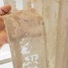 Broderade Skira Gardiner Ljusfiltrerande Spets Fönsterskärm Europeisk Stil för Vardagsrum Sovrum Balkong Burspråksfönster