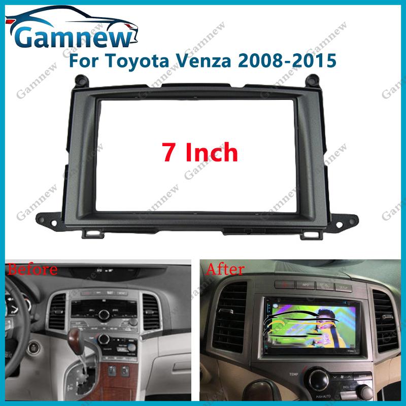 

7 inch 2DIN Car Fascia Radio Panel For Toyota Venza 2008-2015 Frame Kit Install Facia Face Plate 178x100mm