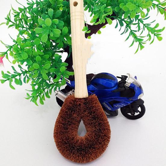 Hushållskök Naturlig Kokospalm Gryt- och Skålrengöringsborste med Trähantag