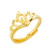 Crown Open Ring Fashion Pure Hand Jewelry for Women