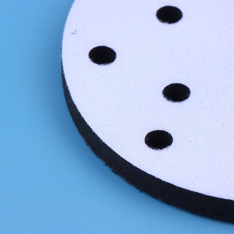 6Inch 15 Holes Pneumatic Dry Grinding Head Sponge Buffer Pad Dry Grinding Machine Soft Pad Self-Adhesive Grinding Machine Tray P
