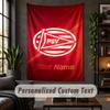 Arazzo da Parete Personalizzato, Testo Personalizzato FC PSV Eindhoven, Tessuto Morbido Arte da Parete per Decorazione Interna