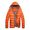 Men's Fall/Winter Casual Solid-Color Detachable Collar Thickened Zipper Cotton Jacket—Lightweight, Warm Hooded Jacket for Young Men