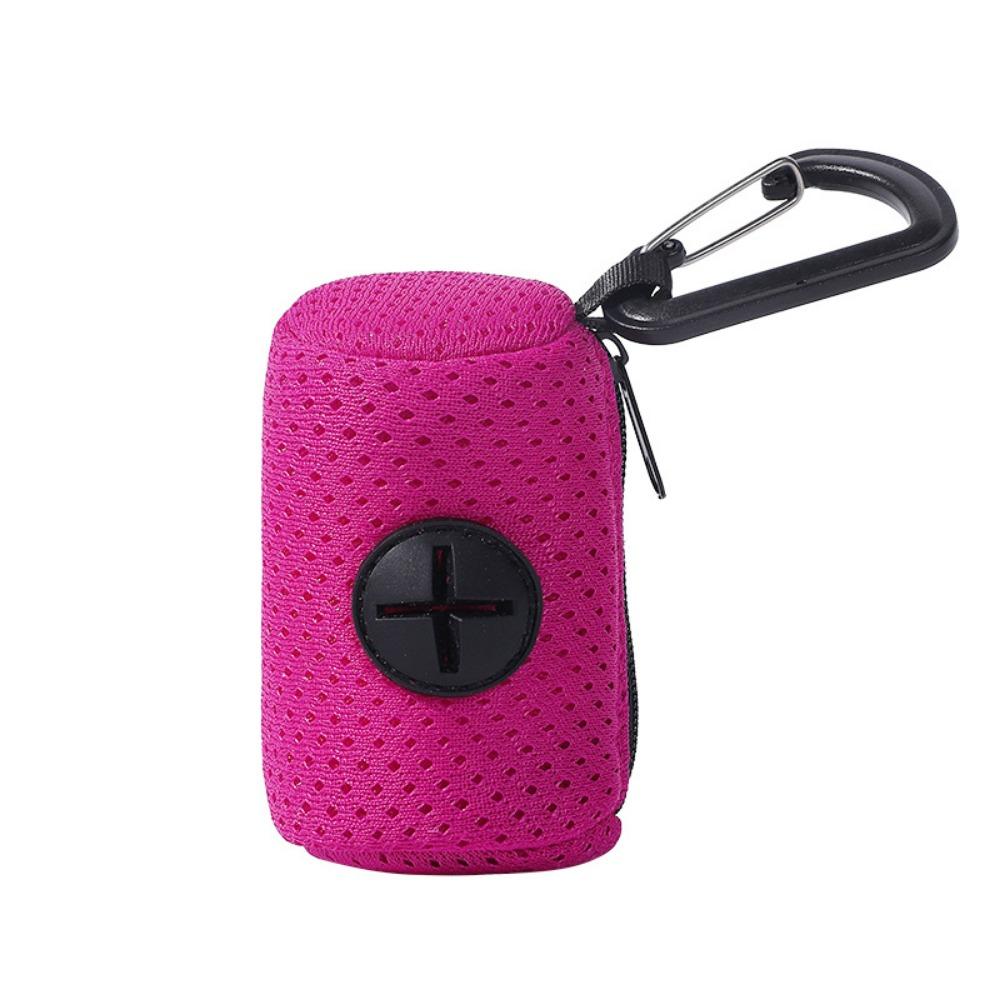 Mesh Dog Poop Bag Holder Hanging Pet Garbages Dispensers Dog Poo Bags Dispenser  For Walking