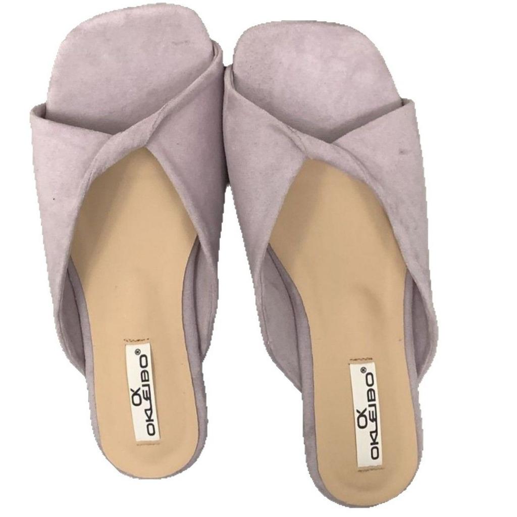 Spring and summer 2025 new retro low-heeled cool slippers women's open-toed soft-soled French one-word fashion shoes