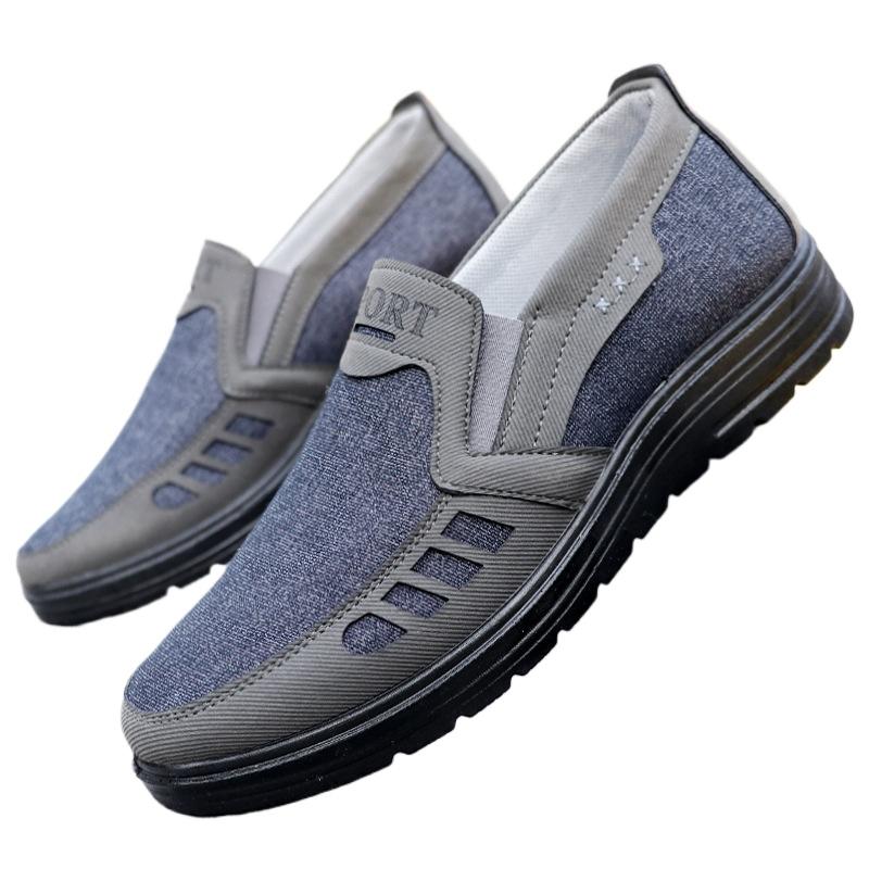 Fashion Men Casual Sports Shoes Fashionable Old Beijing Cloth Shoes Wear Resistant Lightweight Slip On Casual Sports Shoes