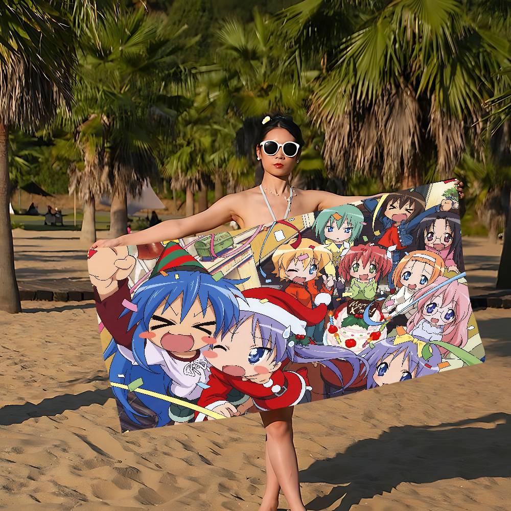 Anime Lucky Star Microfiber Beach Towel Absorbent Quick dry Soft Yoga Swimming Resort Mountain Climbing Towel