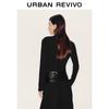 UR 2026 Women's Spliced Polo Neck Slim-Fit T-Shirt