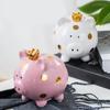 Керамическая корона свинья копилка золотая точка мультяшная свинья монета копилка