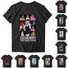 Women's  Casual Loose  Print T-shirt Crewneck Pullover Short Sleeve Top