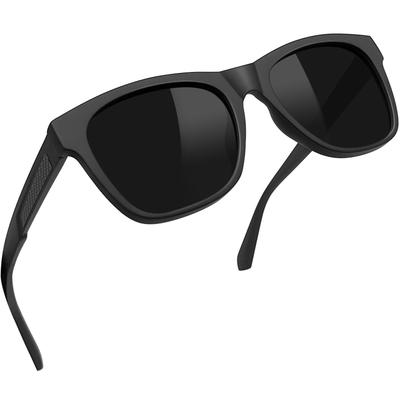 Rimerakea Affordable Polarized Sunglasses with UV400 for and More Men's Protection, Black, Driving, Running, Fishing,